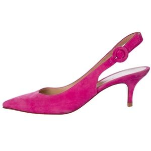 Gianvito Rossi Pink Suede Slingback Pumps Women's Size: 5.5 | IT 35.5